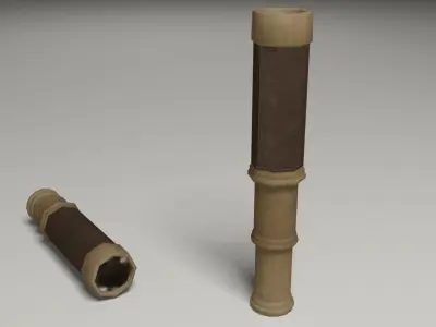 Pirate navigation telescope Low-poly 3D model