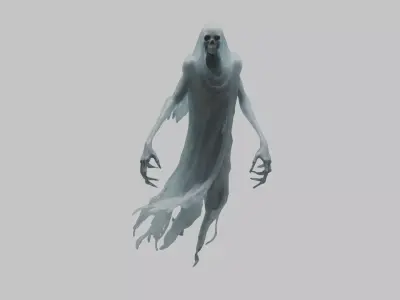 floating wraith ghost soul Low-poly 3D model