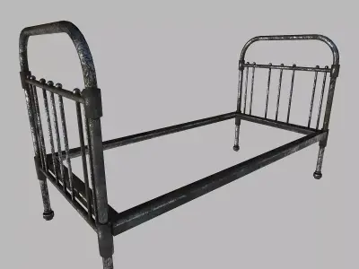Metal bed 3D model