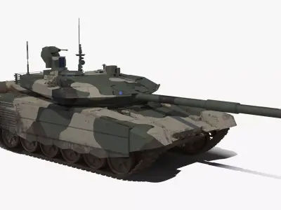 T-90 MS Regular Dirt Low-poly 3D model