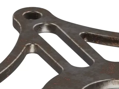 Rusty Crank Arm Bracket 3D model