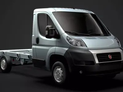 Fiat Ducato Chassis Truck Single Cab 3450WB 2014 3D model