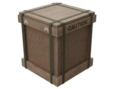 Military Cargo Box - Low Poly Game Ready Low-poly 3D model