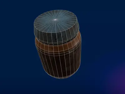 Chemical Storage Jar Low-poly 3D model