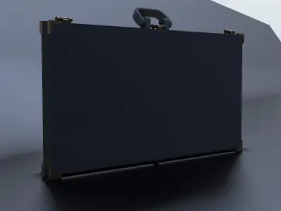 Military Weapon Case Dark Blue Leopard Color Low-poly 3D model