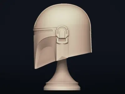 The Mandalorian - bounty hunter - Head Trophy - printable  3D print model