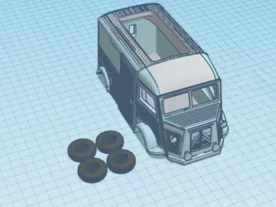 Citroen Printable Box Van 3D print model