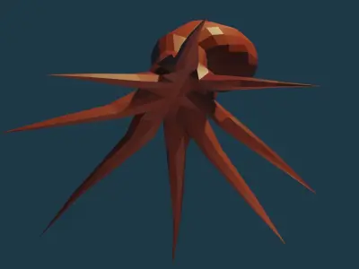 Octopus Free low-poly 3D model