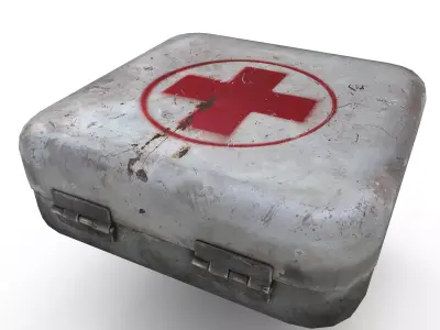 First aid kit  Low-poly 3D model
