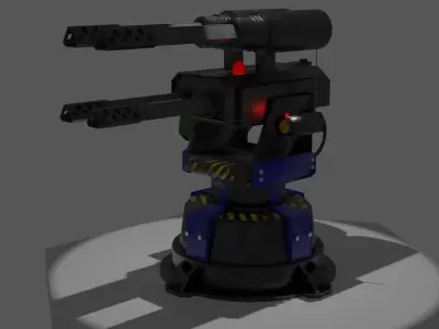 High Quality Detailed Battle Turret 3D model