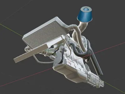 SR20-DET machine with fan Free 3D model