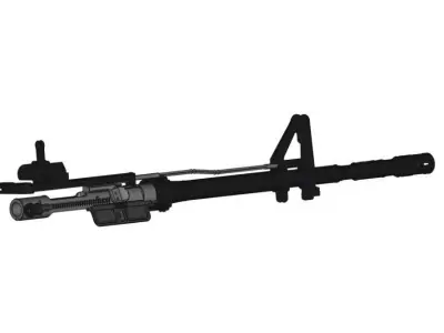 m4A1 carbine complete gun 3D model