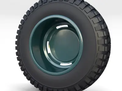 Toyota Land Cruiser FJ 40 Wheel 2 3D model