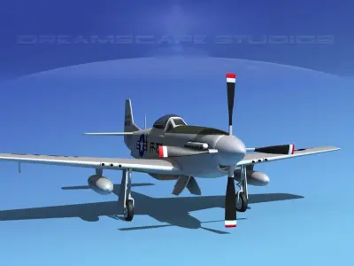 F-51D Mustang USAF 1 3D model