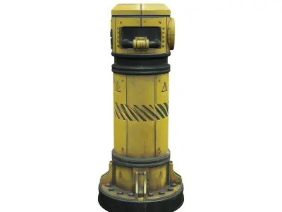 Scifi Dock Bollard 01 3D model
