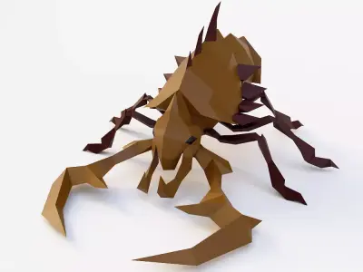 Beetle 3d model scorpion Low-poly 3D model