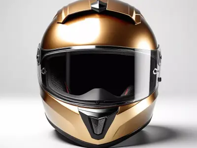 Sleek Modern Motorcycle Helmet 3D Model 3D model