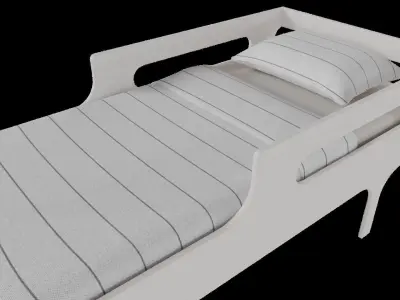 kid bed  furniture Free 3D model