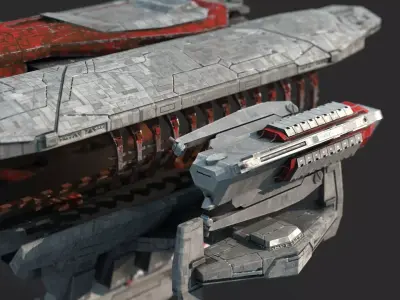 Future Sci-Fi Space Shipyard 3D model