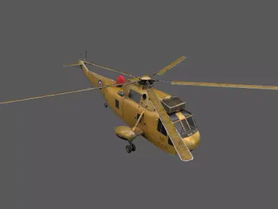 SeaKing Aircraft Low-poly 3D model