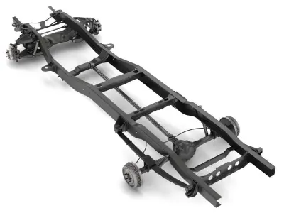 PICKUP TRUCK CHASSIS 2WD 3D model
