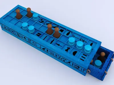Ancient Egyptian Game of Senet 3D model