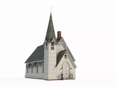 19th century architectural church 3D model