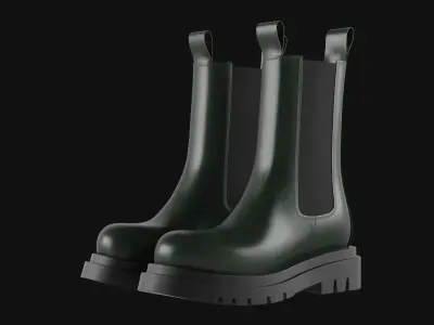 Chelsea Boots Green 3D model