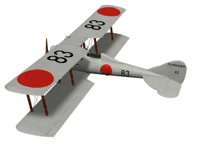Nakajima Ko-4 Fighter 3D model