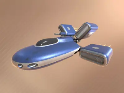 Spaceship Drone Paladin Low-poly 3D model