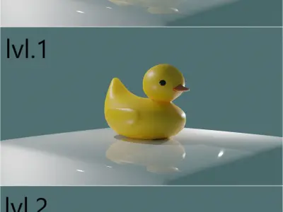 Rubber Duck Low-poly 3D model