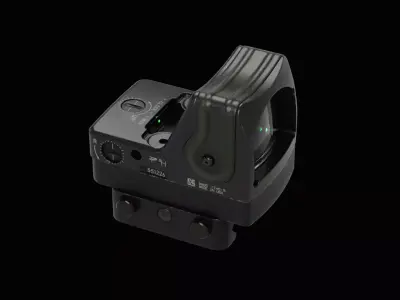 Trijicon RMR Dual Illuminated and 45 Degree Mount Low-poly 3D model