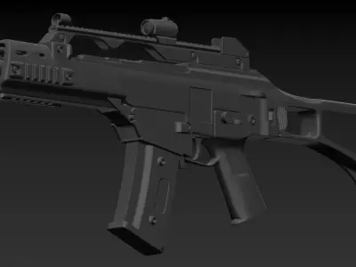 G36C high poly gun 3D model