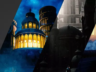 Dark Fantasy Building Kit 3D model