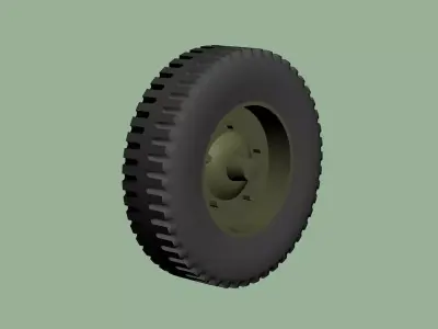 truck wheel printable 3D print model