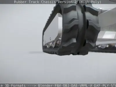 Rubber Track Chassis Version 2 High-Poly 3D model