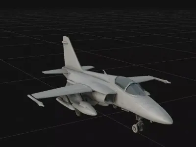 Realistic Modern Supersonic Fighter Jet Aircraft 3D Model Low-poly 3D model