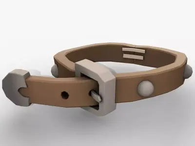 Cartoon belt lowpoly vr ar  Low-poly 3D model