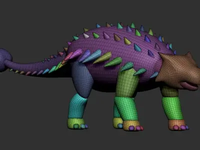 Ankylosaurus Blockout 3D model