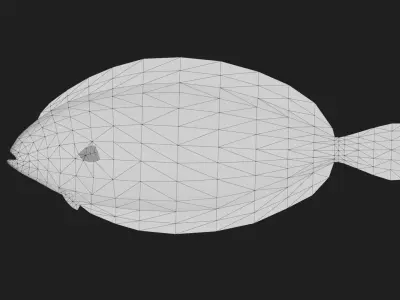 Flatfish Low-poly 3D model