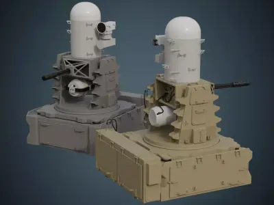 Cannon 1A Low-poly 3D model