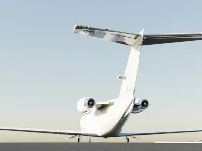 Hawker 400XP Jet Plane 3D model - interior included Low-poly 3D model