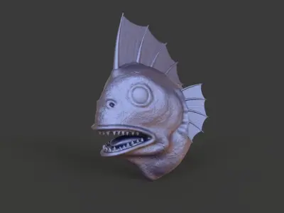 HEAD-R2 high poly sculpt  3D model