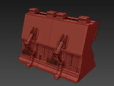 FREE MEGA CITY WALLS SCI-FI KITBASH 3D model Free 3D model