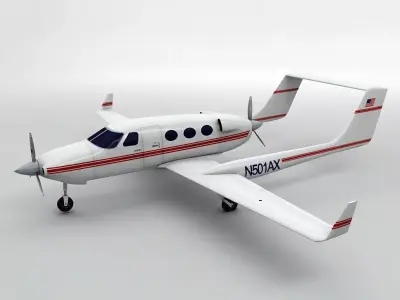  Adam A-500 Aircraft Low-poly 3D model