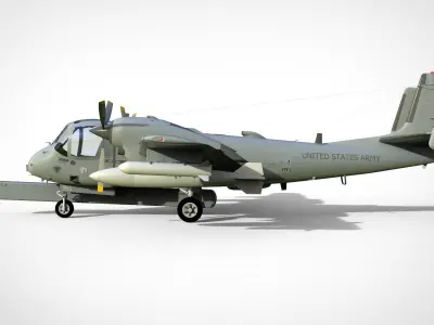 Grumman OV-1D Mohawk 3D model