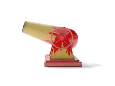 Circus cannon 3D model