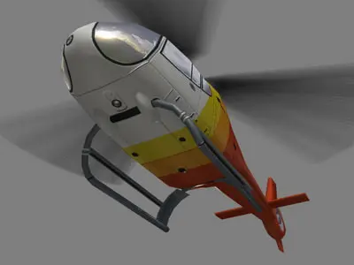 Colibri V2 Helicopter Low-poly 3D model
