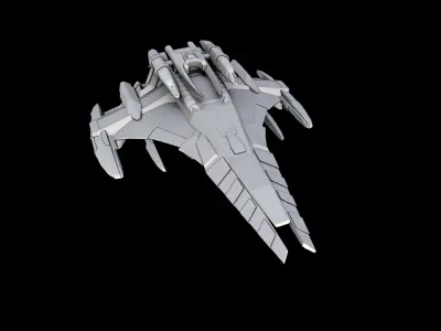 Star Trek - JemHadar Battleship - 3D Printable Model 3D print model