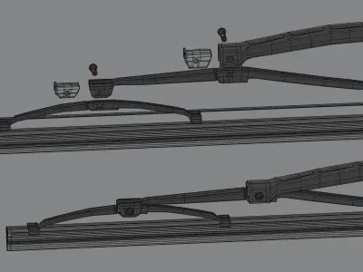 Wiper blade for car 3D model
